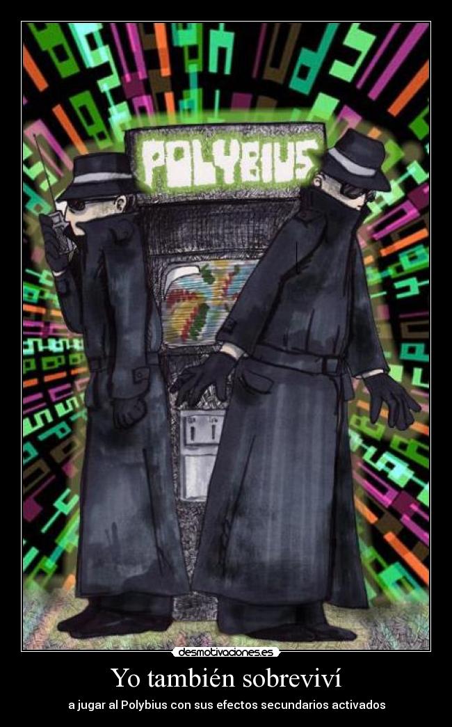carteles videojuegos recreativa sobrevivir efecto secundario activar polybius arcade leyenda maldito desmotivaciones