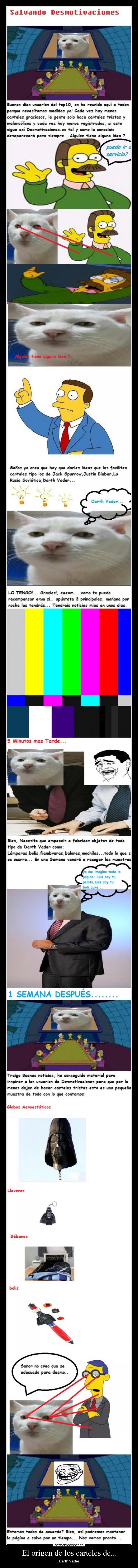 El origen de los carteles de... - Darth Vader