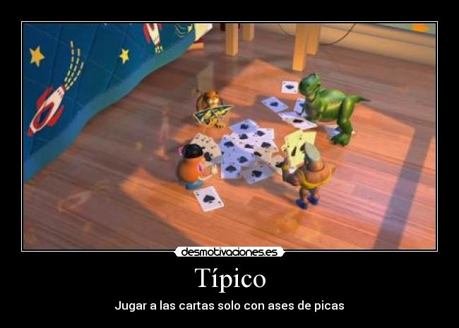 Típico - Jugar a las cartas solo con ases de picas