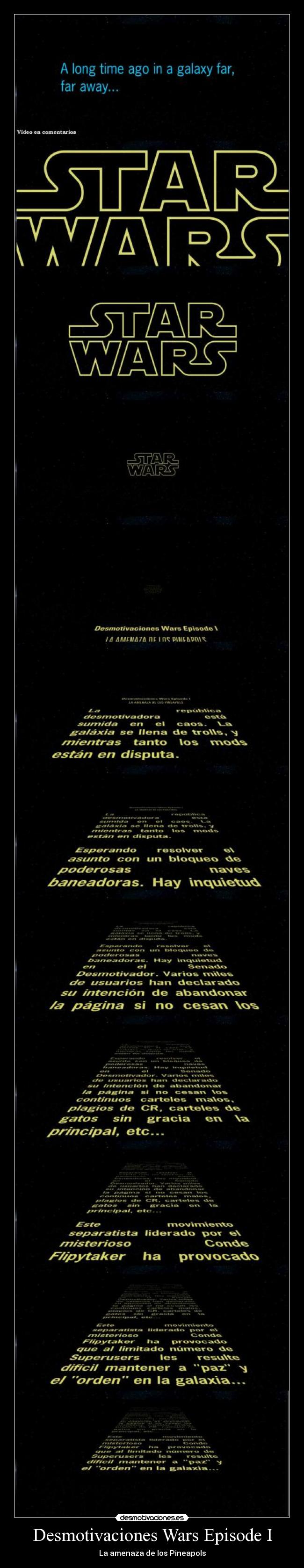 carteles desmotivaciones desmotivaciones wars episode amenaza los pineapols desmotivaciones