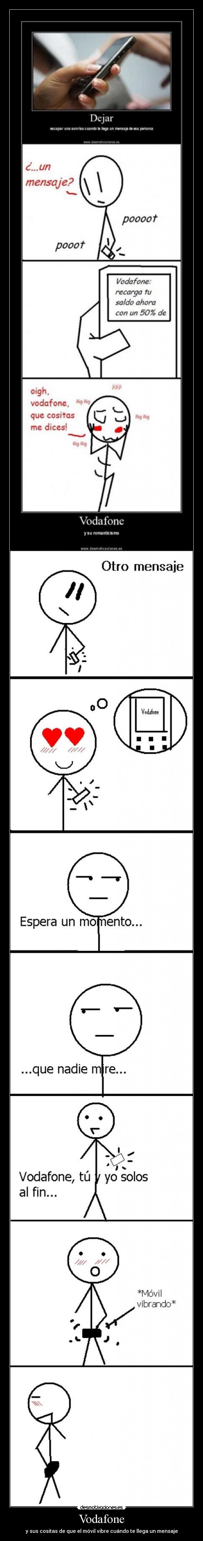 Vodafone - y sus cositas de que el móvil vibre cuándo te llega un mensaje