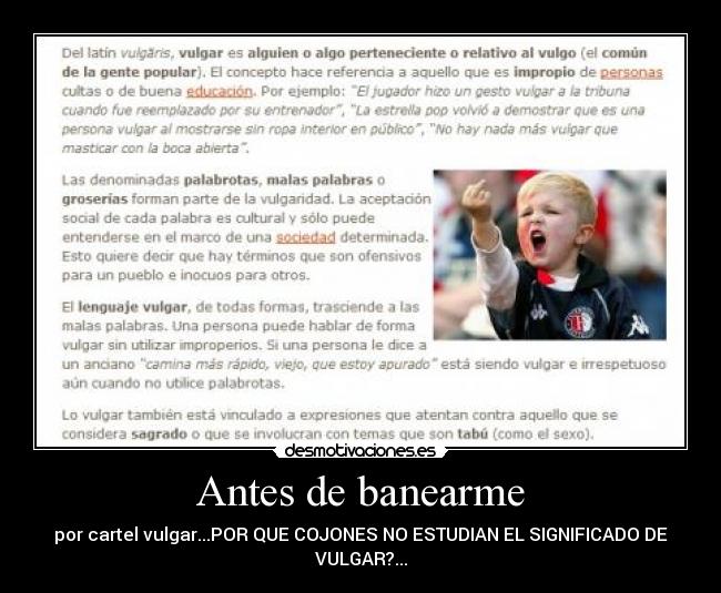 Antes de banearme - 