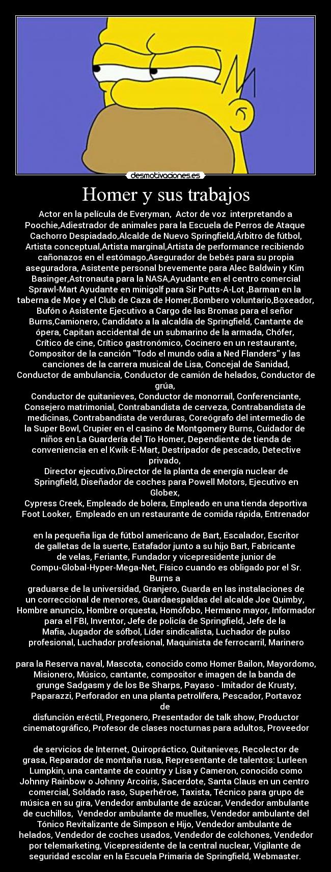 Homer y sus trabajos -