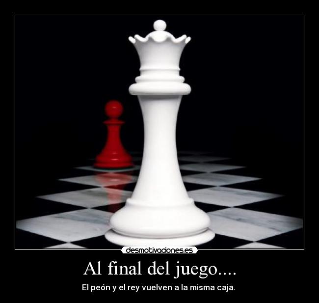 carteles ajedrez muerte peon rey desmotivaciones