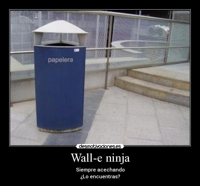 Wall-e ninja - Siempre acechando
¿Lo encuentras?