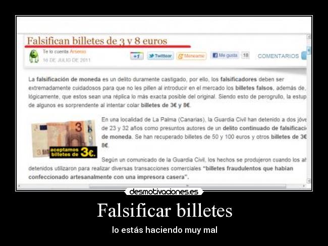 Falsificar billetes -