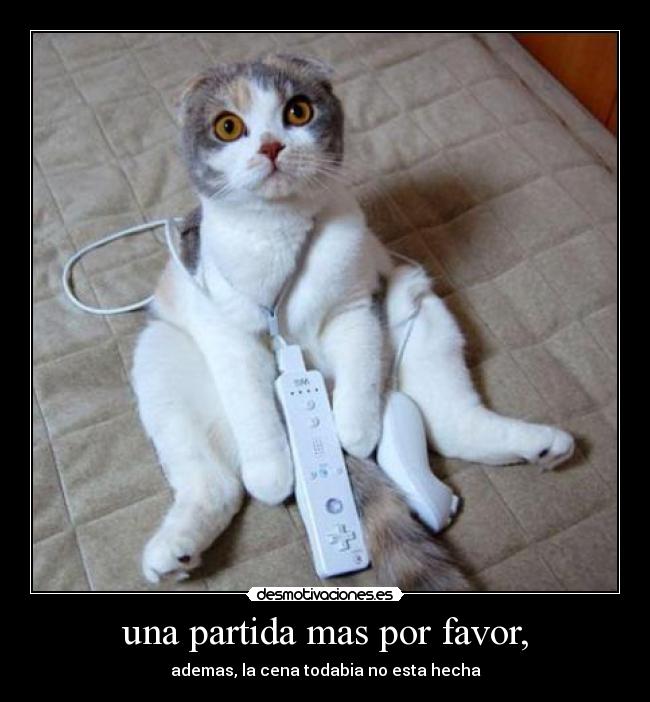 una partida mas por favor, - ademas, la cena todabia no esta hecha