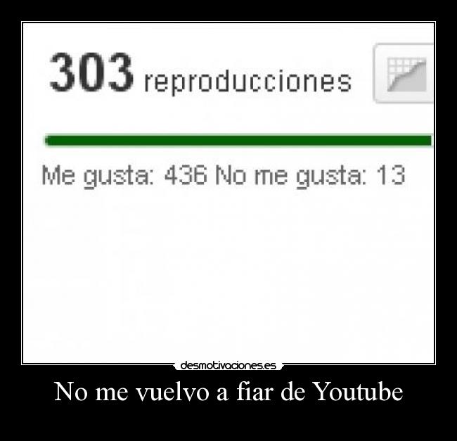 No me vuelvo a fiar de Youtube -