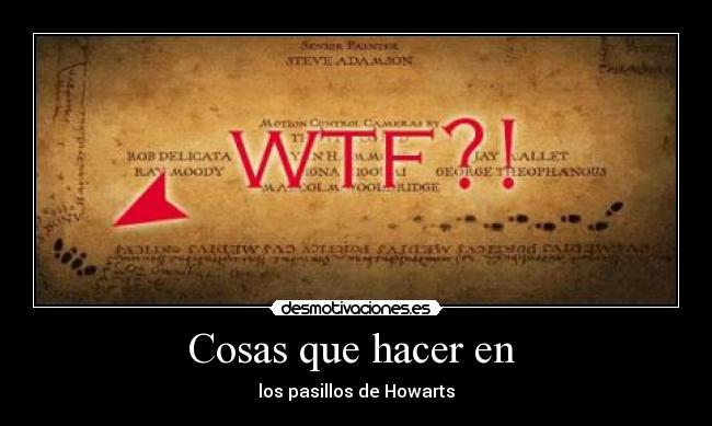 Cosas que hacer en - los pasillos de Howarts