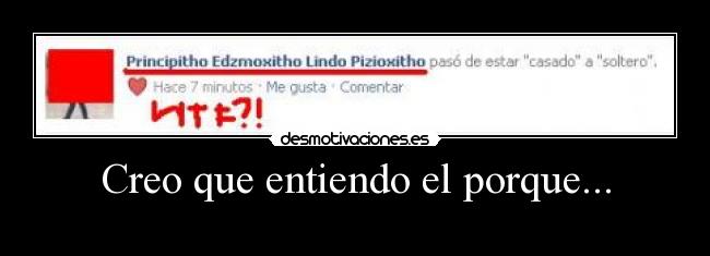 Creo que entiendo el porque... - 