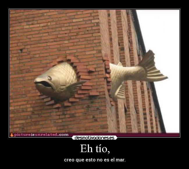 Eh tío, - creo que esto no es el mar.