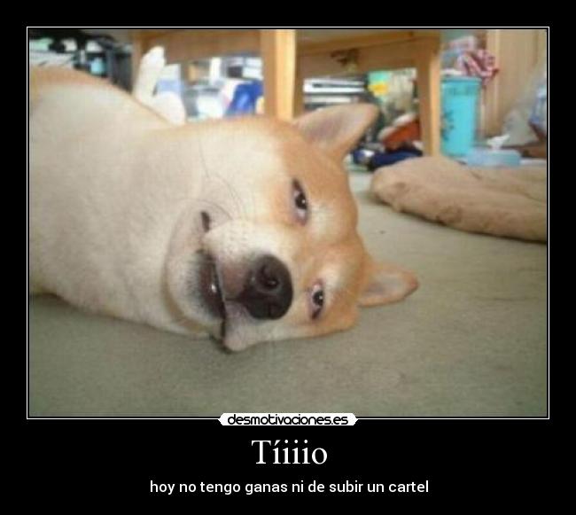Tíiiio - hoy no tengo ganas ni de subir un cartel
