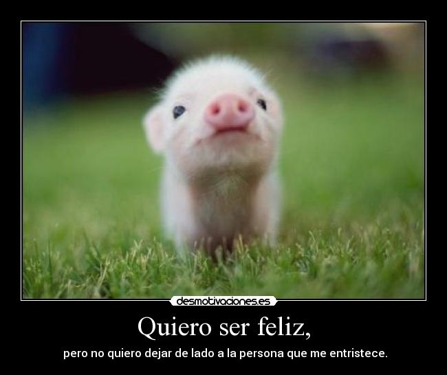 Quiero ser feliz, - pero no quiero dejar de lado a la persona que me entristece.