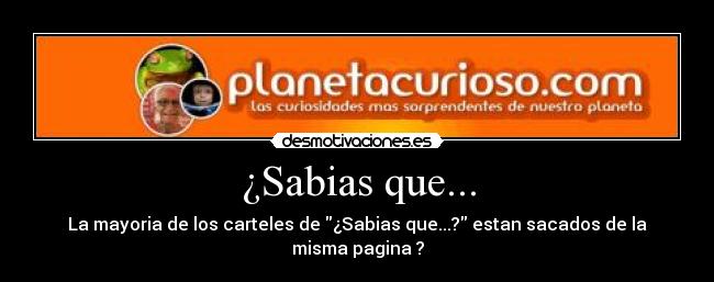 ¿Sabias que... - 