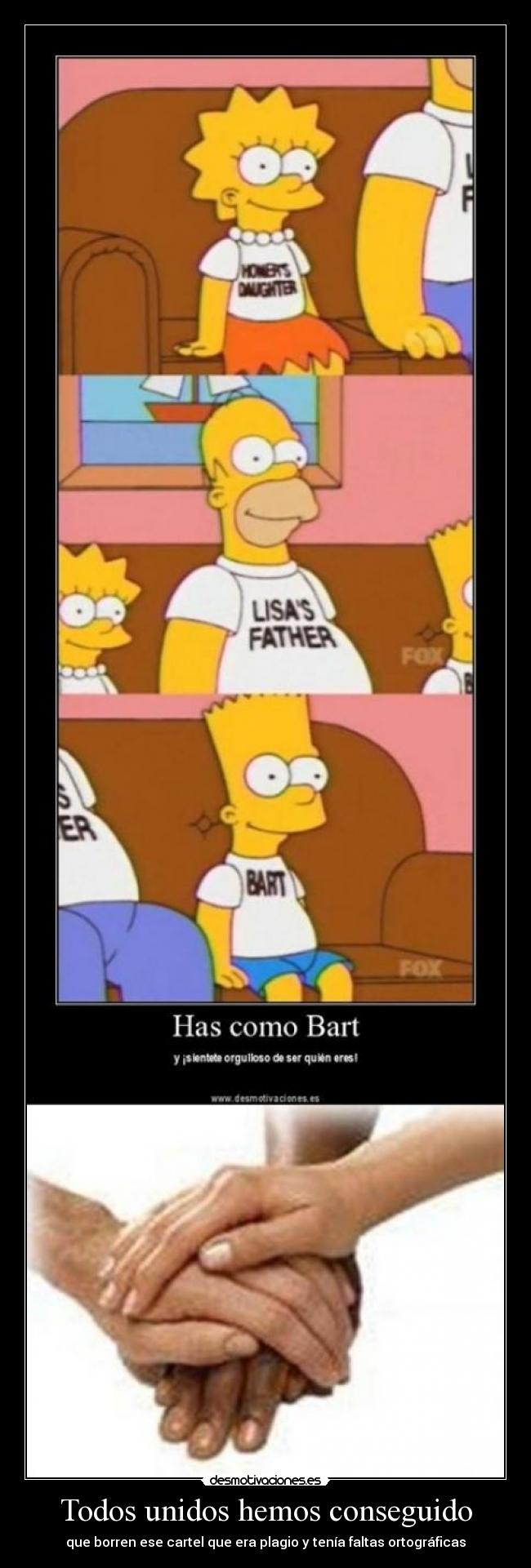 Todos unidos hemos conseguido - que borren ese cartel que era plagio y tenía faltas ortográficas