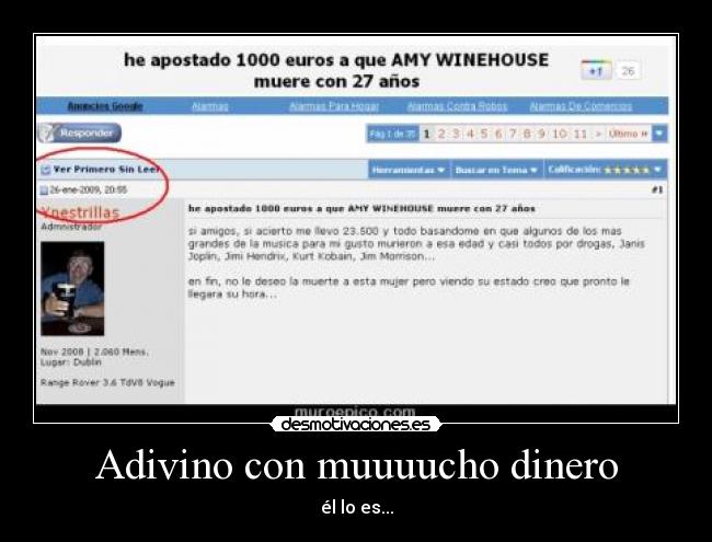 Adivino con muuuucho dinero -