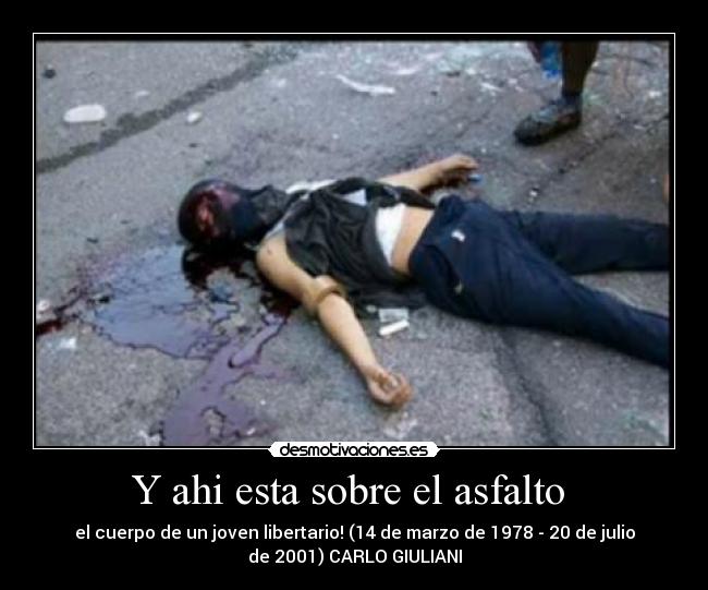 Y ahi esta sobre el asfalto  - 