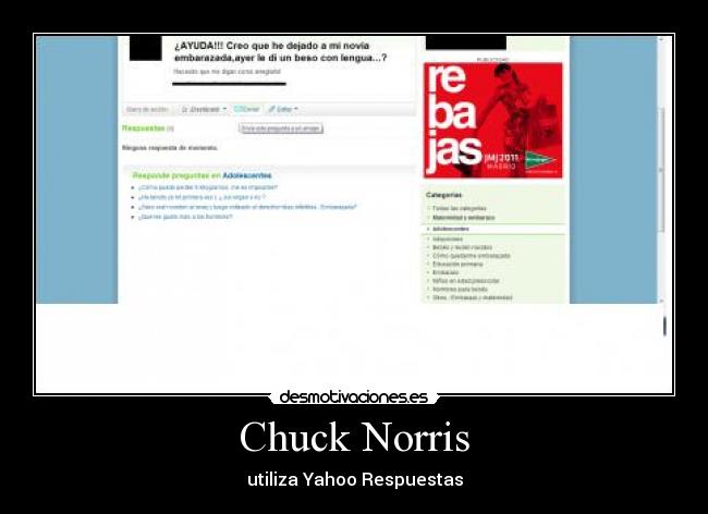 Chuck Norris - utiliza Yahoo Respuestas