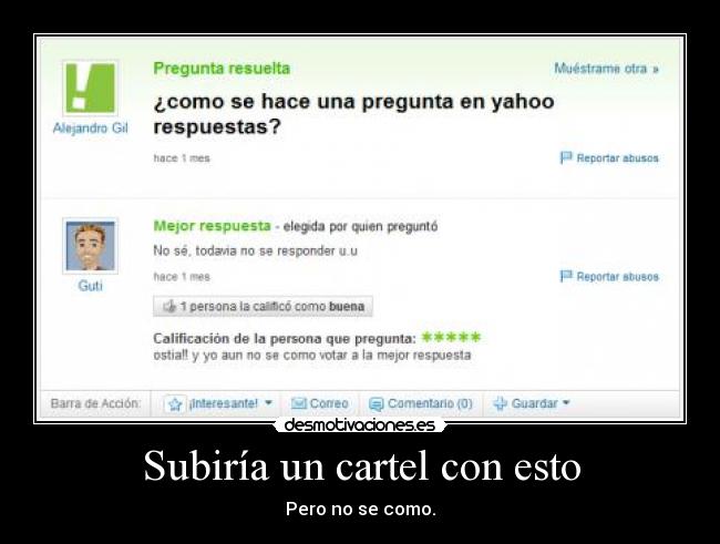 Subiría un cartel con esto -