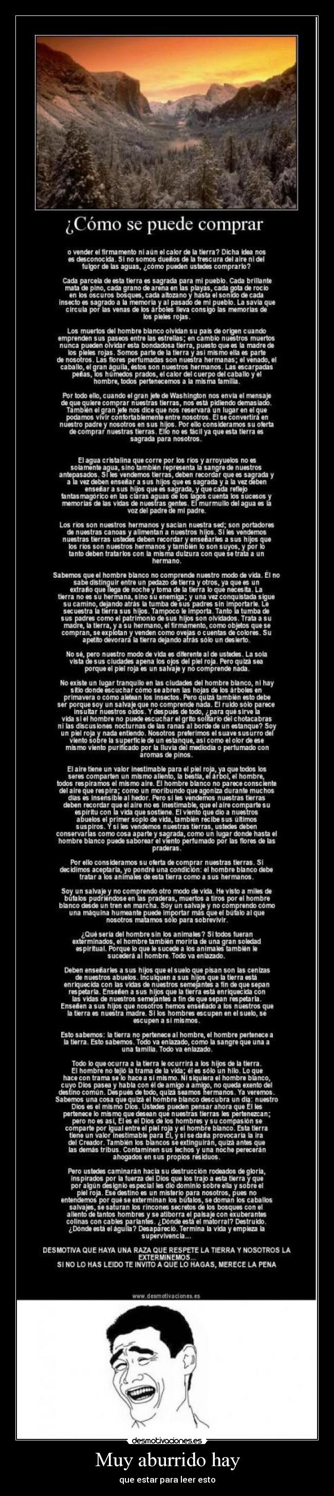 Muy aburrido hay - que estar para leer esto