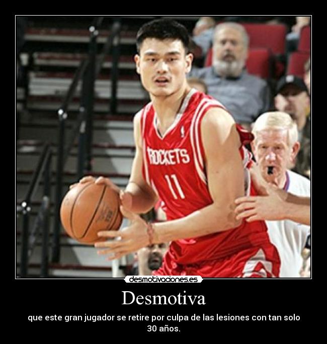 Desmotiva - que este gran jugador se retire por culpa de las lesiones con tan solo 30 años.