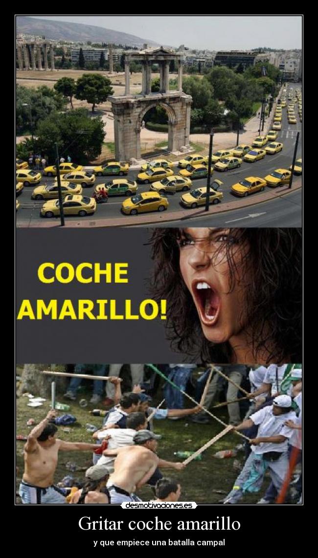 Gritar coche amarillo -