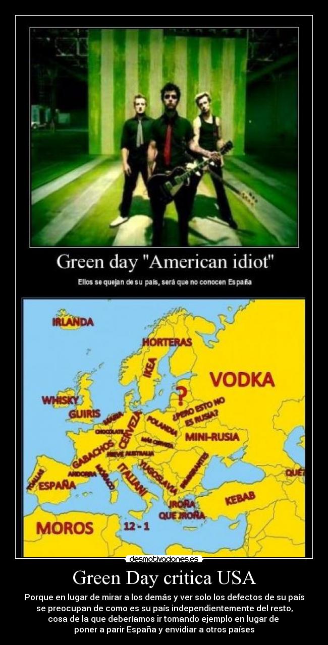 Green Day critica USA -