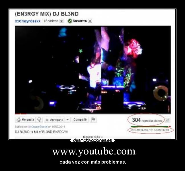 www.youtube.com - cada vez con más problemas.