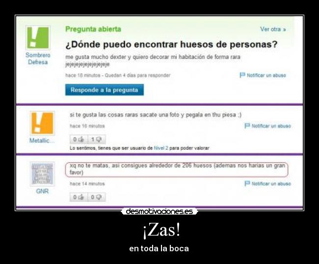 ¡Zas! - en toda la boca