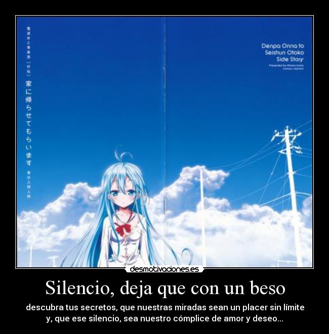 carteles silencio denpa onna seishun otoko desmotivaciones