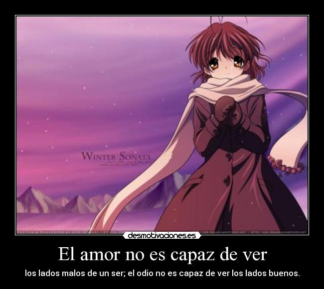 El amor no es capaz de ver -