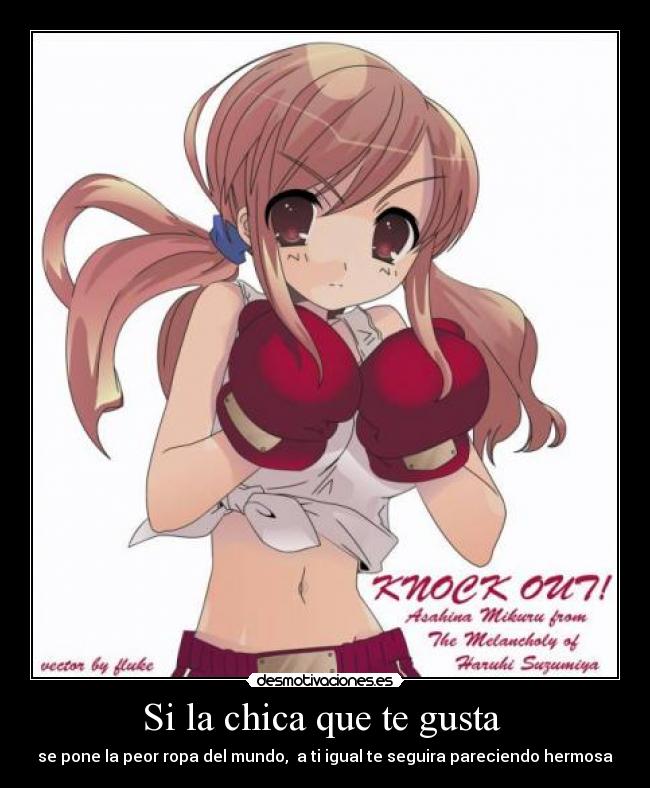 carteles suzumiya haruhi yuutsu asahina mikuru desmotivaciones