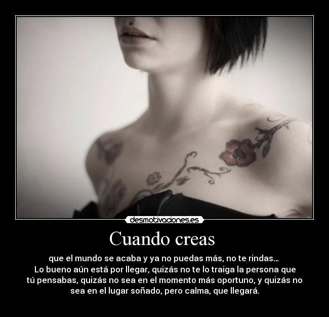 Cuando creas  - 