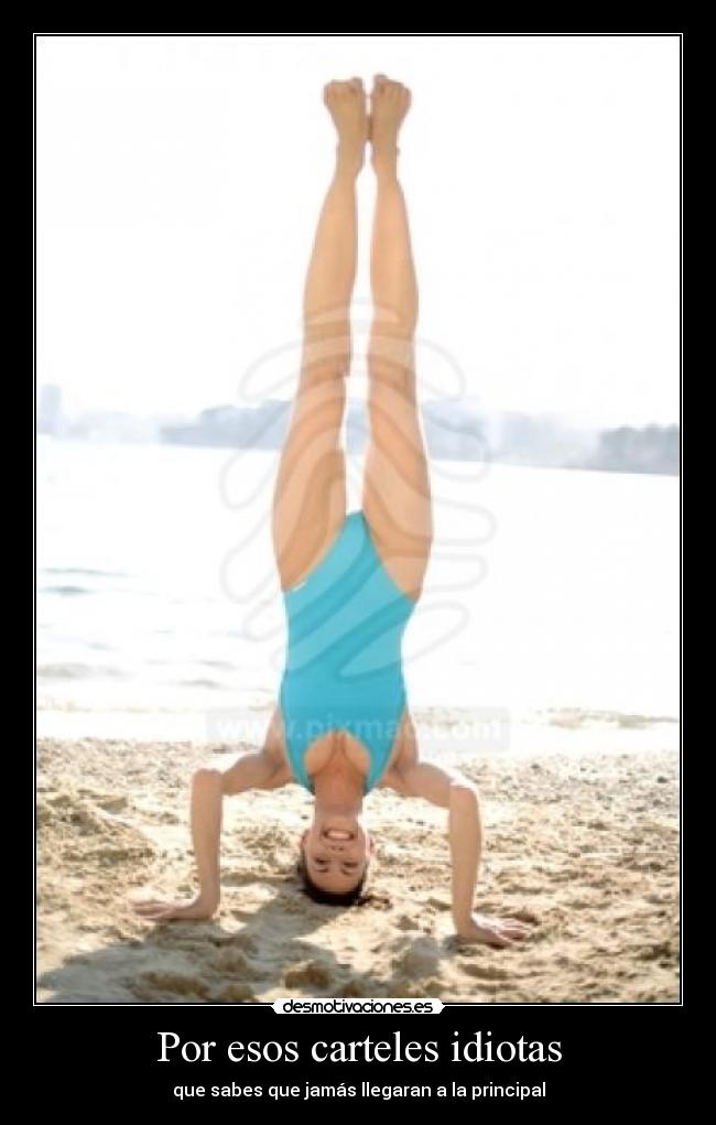 Por esos carteles idiotas -