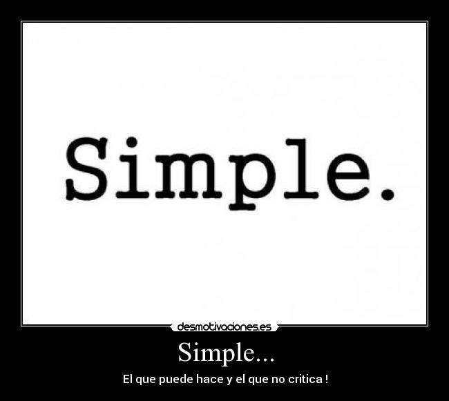 Simple... - 