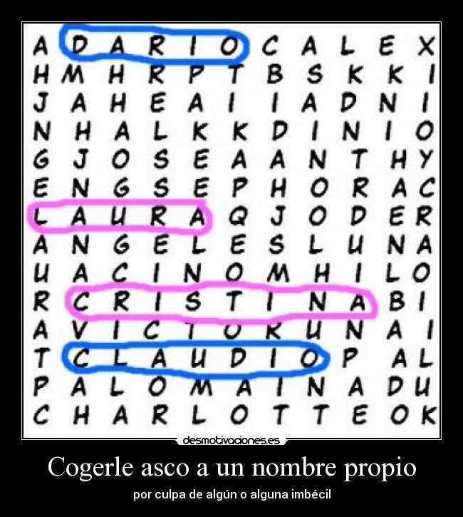 carteles nombre propio desmotivaciones