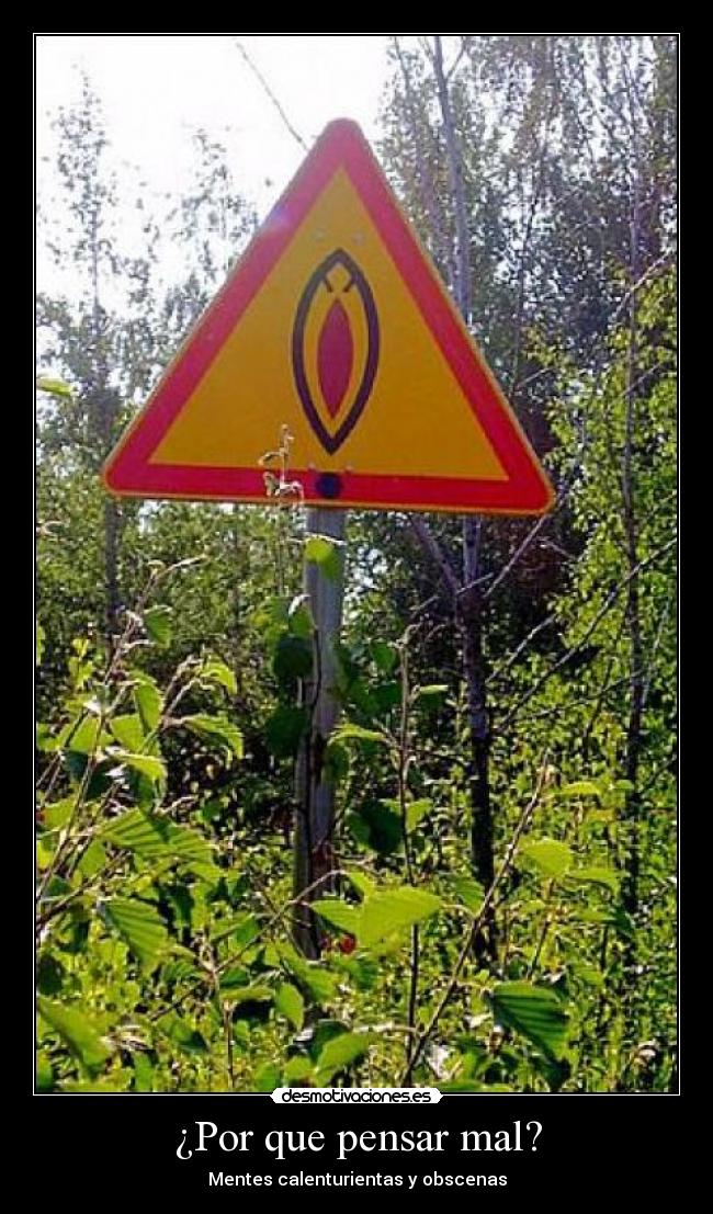 ¿Por que pensar mal? - Mentes calenturientas y obscenas