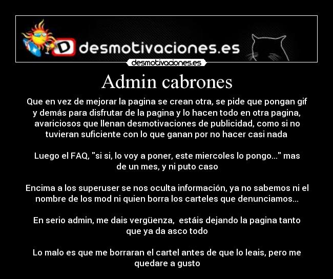 Admin cabrones -