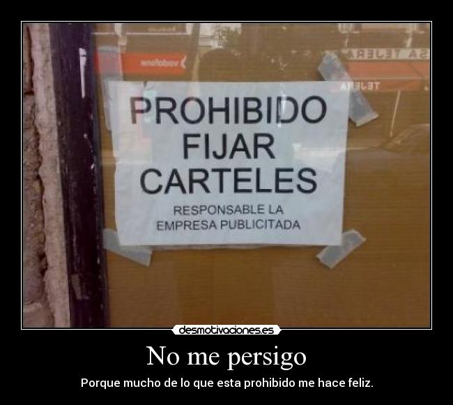 No me persigo - 