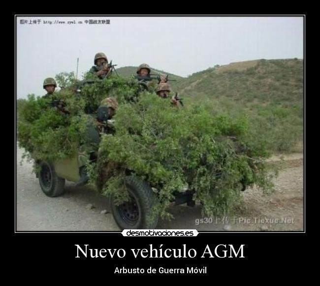 Nuevo vehículo AGM - Arbusto de Guerra Móvil
