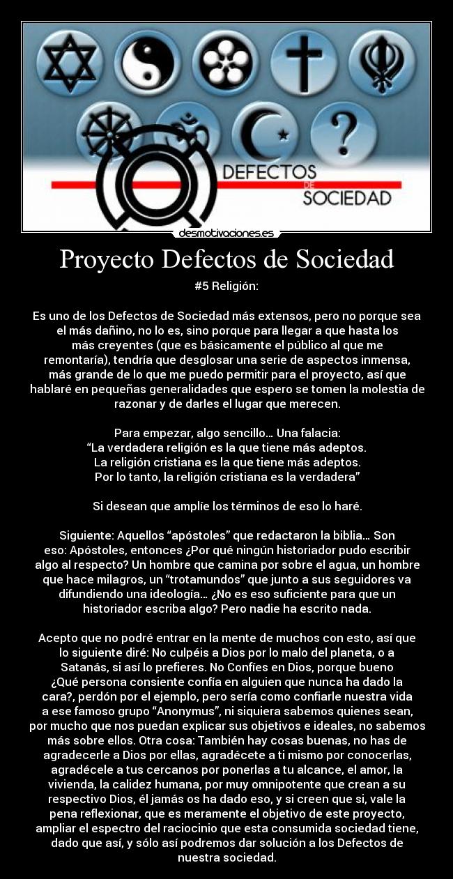 Proyecto Defectos de Sociedad -