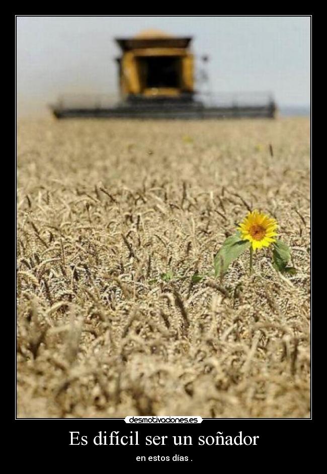 Es difícil ser un soñador - en estos días .