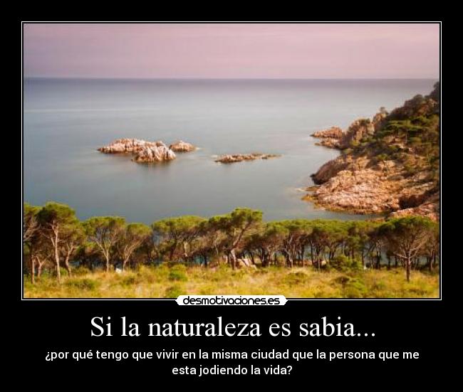 Si la naturaleza es sabia... - 