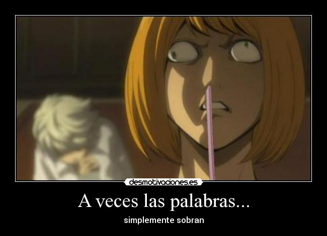 A veces las palabras... -