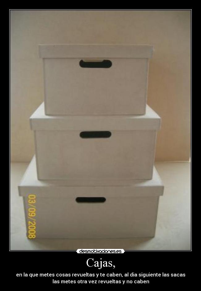 Cajas, - 