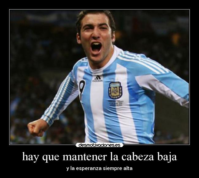 hay que mantener la cabeza baja -