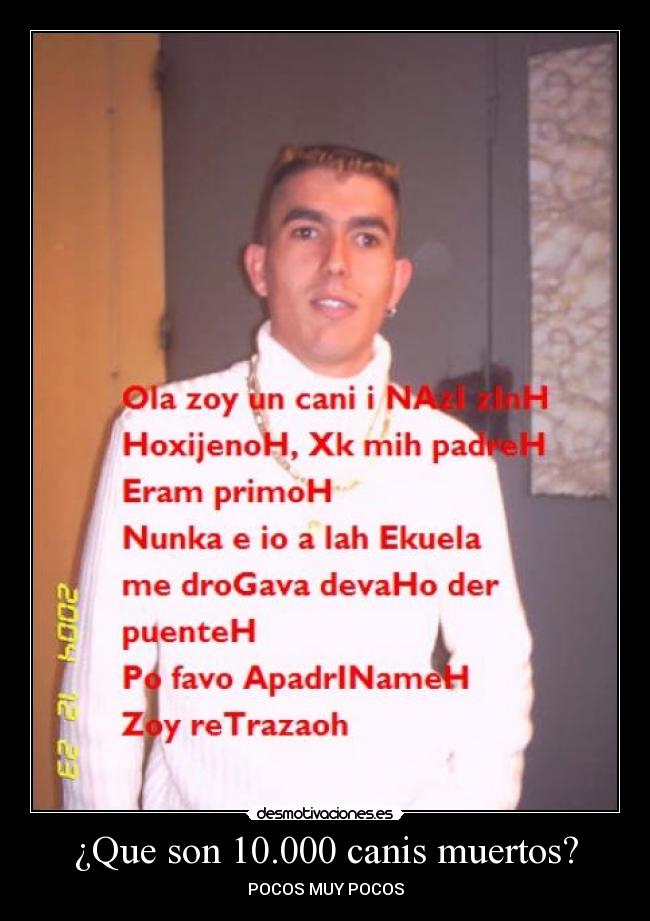 ¿Que son 10.000 canis muertos? - POCOS MUY POCOS