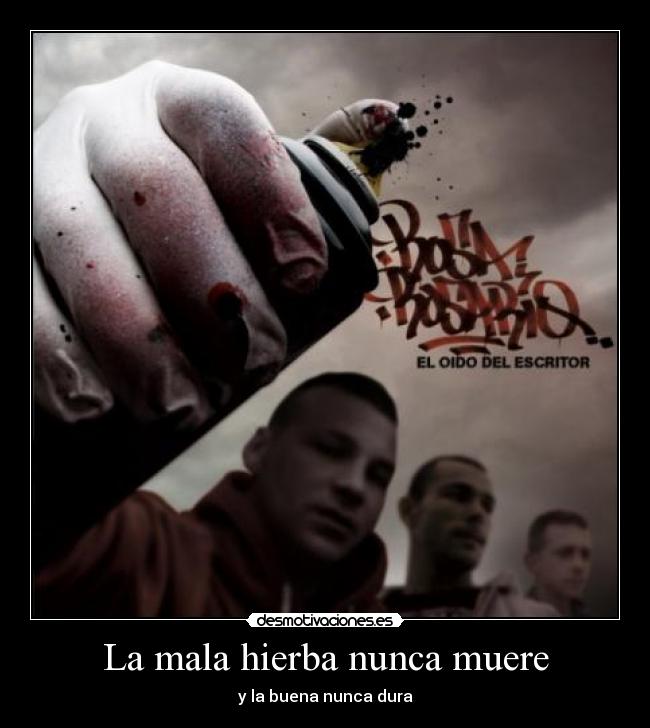 La mala hierba nunca muere - y la buena nunca dura
