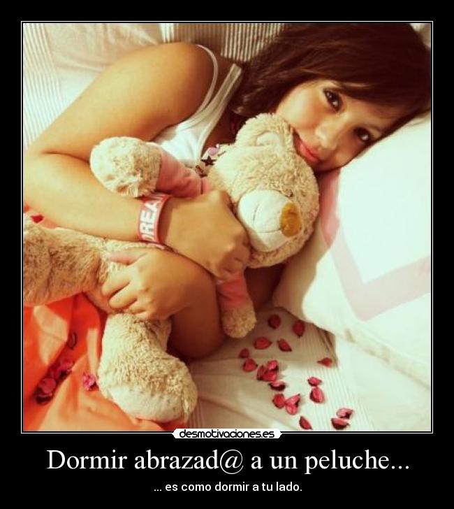 Dormir abrazad@ a un peluche... -