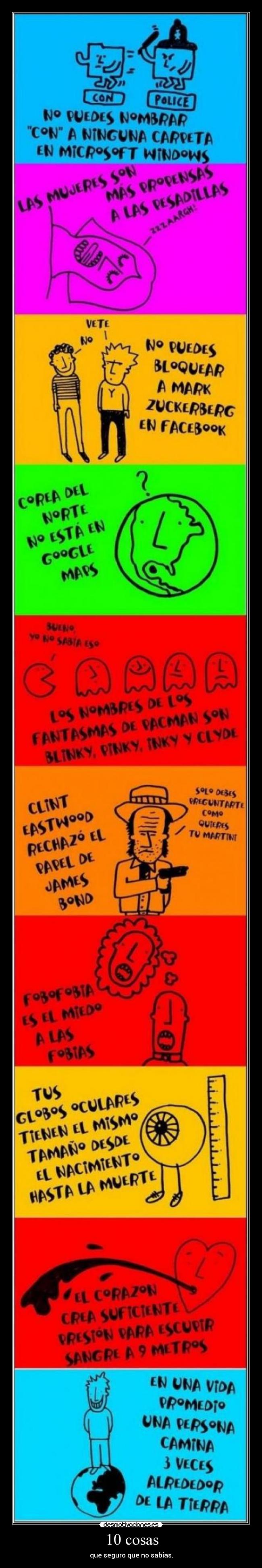 10 cosas - que seguro que no sabias.